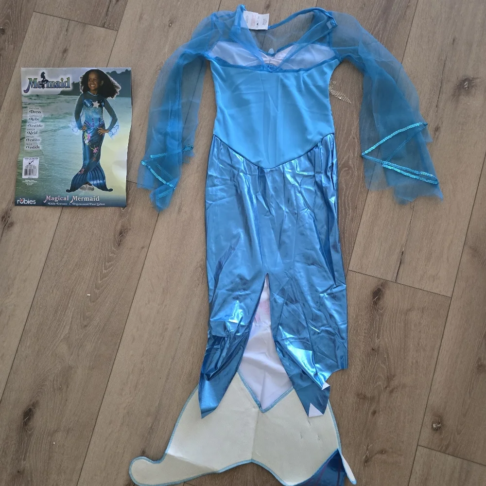 Girl's Magical Mermaid Costume Size Medium Halloween Dress Up - Picture 10 of 14
